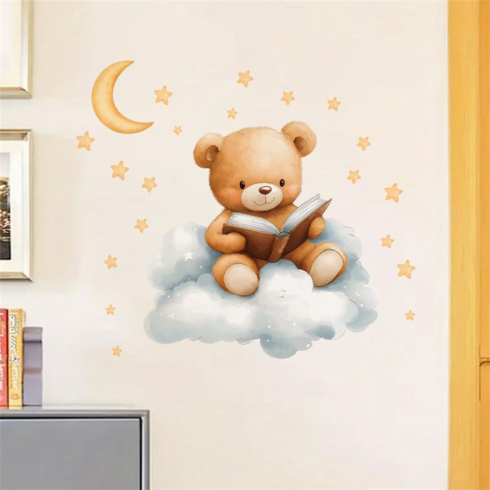 Baby Nursery Wallpaper Girl - Милые наклейки на стену с медведем,