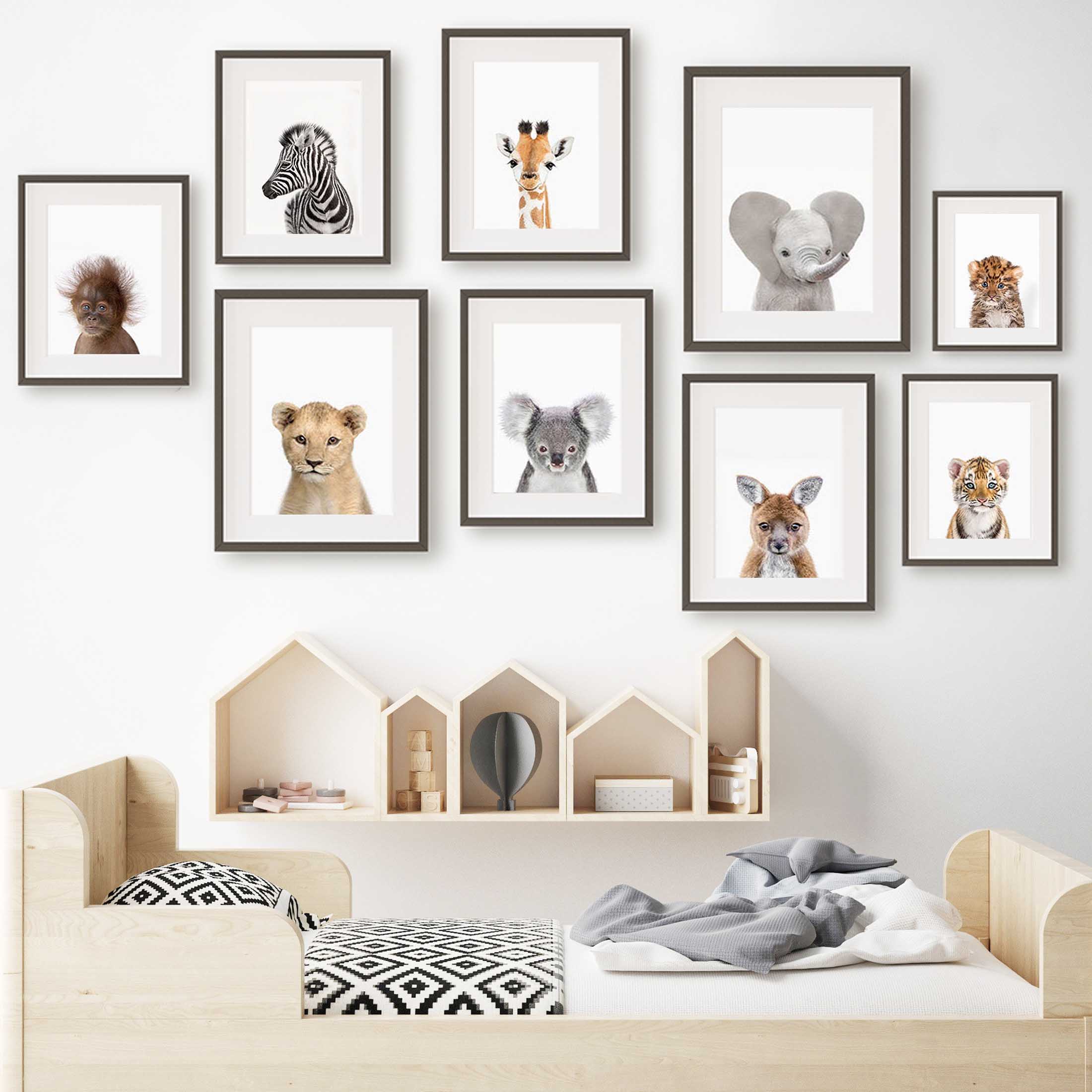 Baby Nursery Zoo Animals - Детские настенные постеры с животными: сафари,