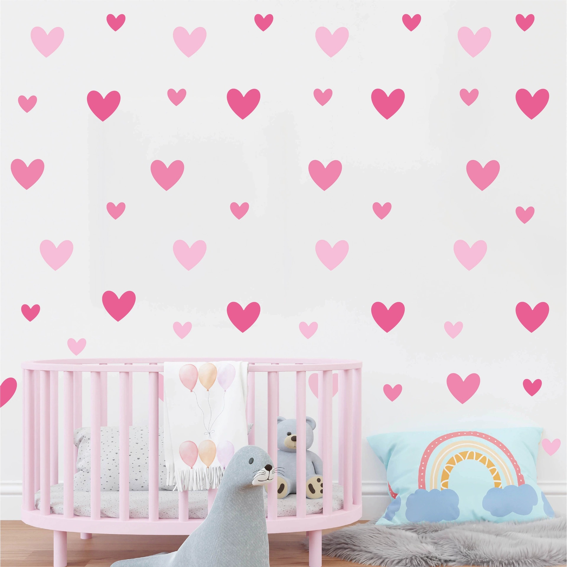 Baby Nursery Wallpaper Girl - 170 шт. = 10 листов, наклейки