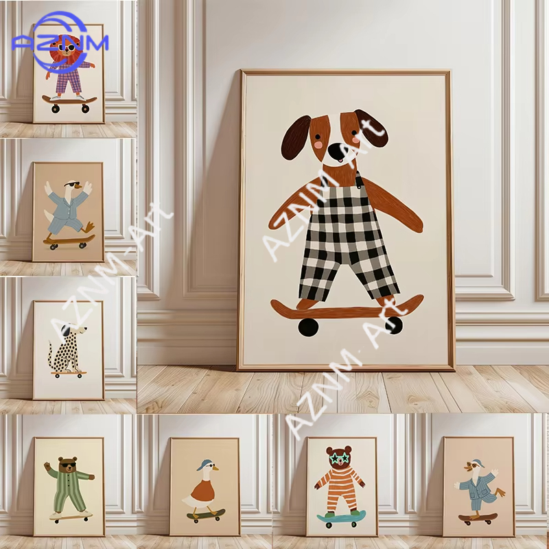 Baby Nursery Home - 1 шт. Забавный постер с животными