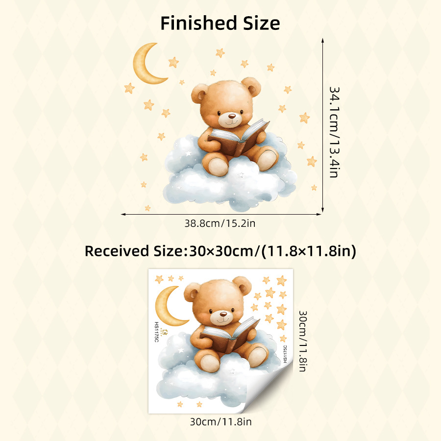 Милые наклейки на стену с медв – обзор и цена Baby Nursery Wallpaper Girl