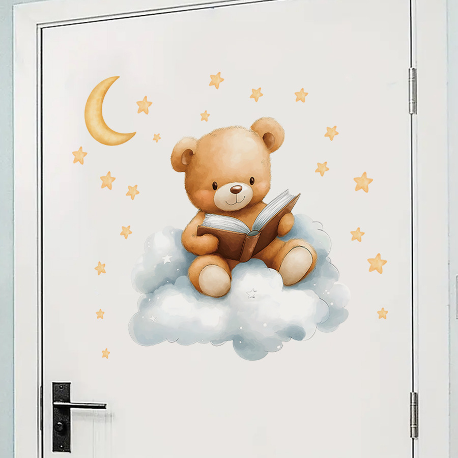 Милые наклейки на стену с медв – обзор и цена Baby Nursery Wallpaper Girl
