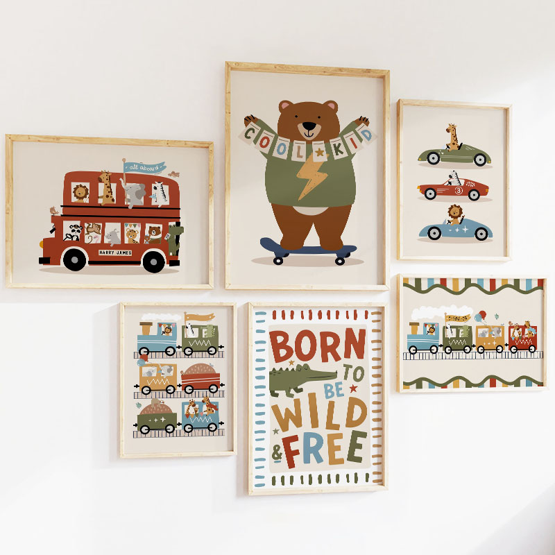 Забавные мультяшные животные:  – обзор и цена Baby Nursery Art