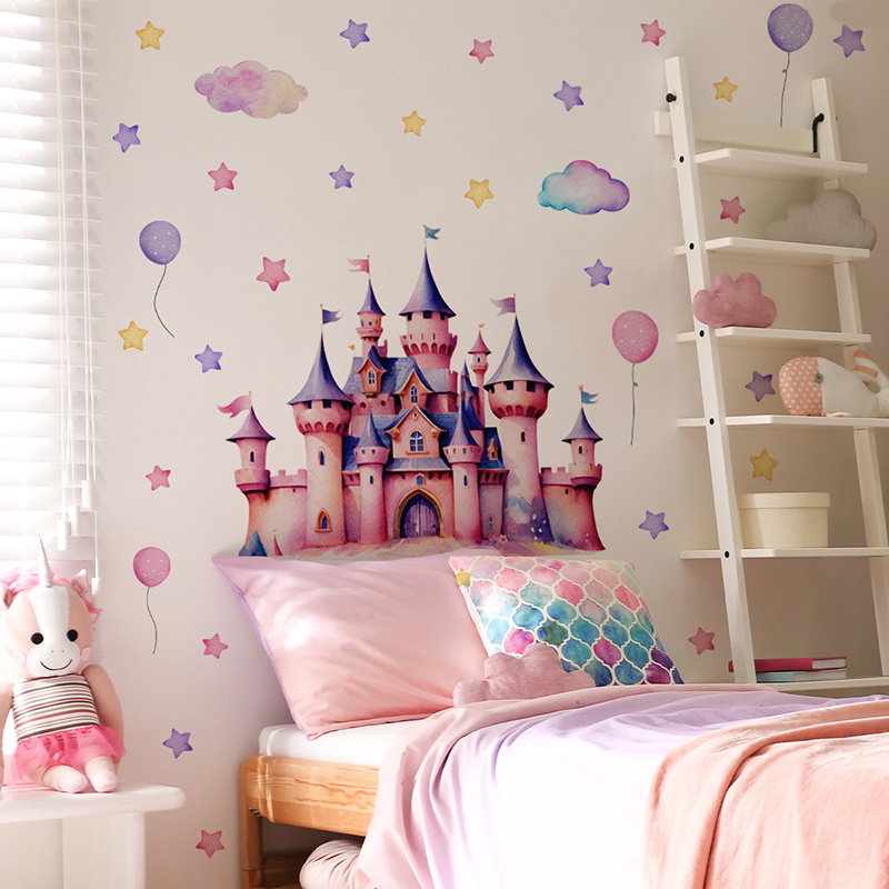 Мультяшный замок Волшебное кор – обзор и цена Baby Nursery Wallpaper Girl