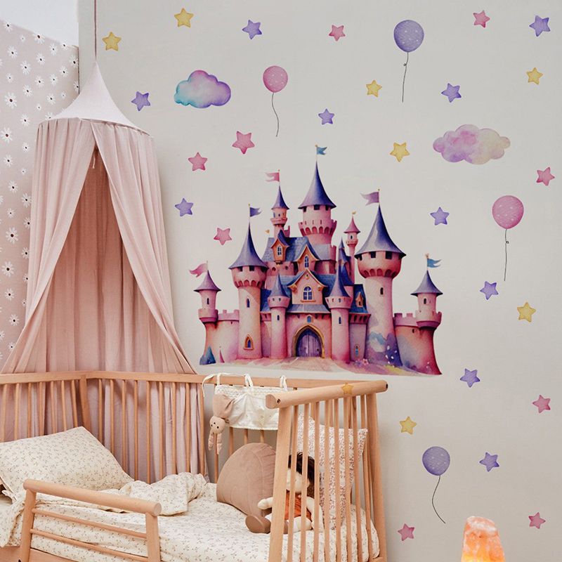 Мультяшный замок Волшебное кор – обзор и цена Baby Nursery Wallpaper Girl