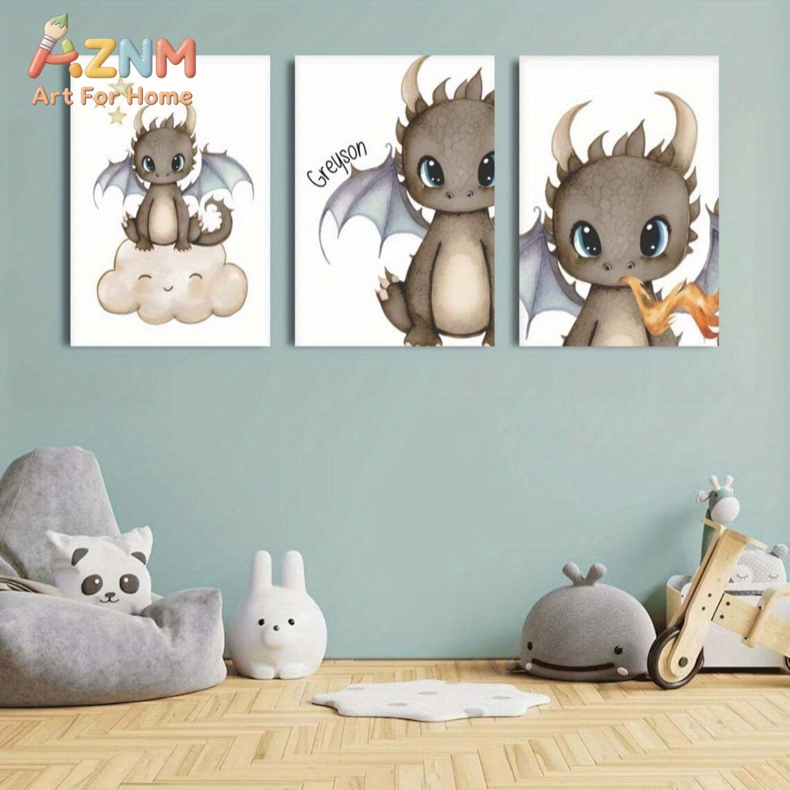 AZNM Милый детский дракон, хол – обзор и цена Baby Nursery Art