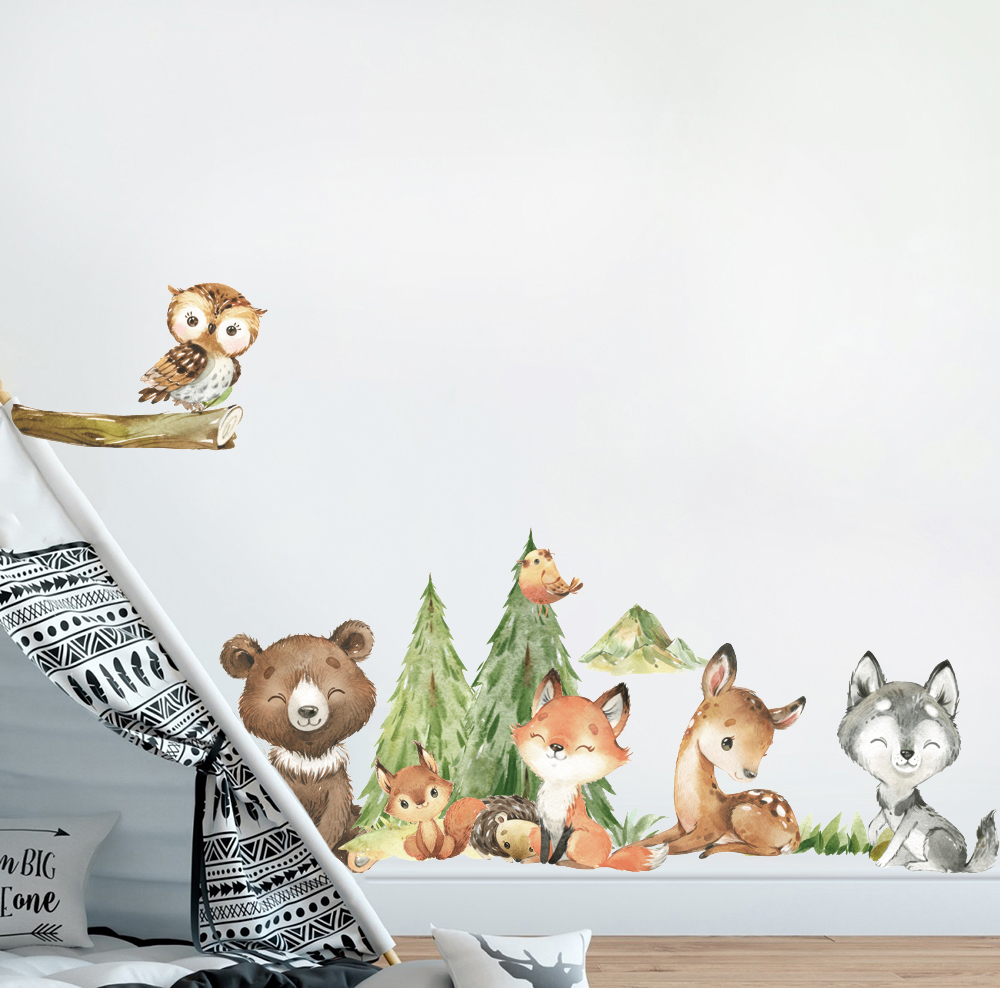 Мультяшная акварель, лес, живо – обзор и цена Baby Nursery Set Furniture