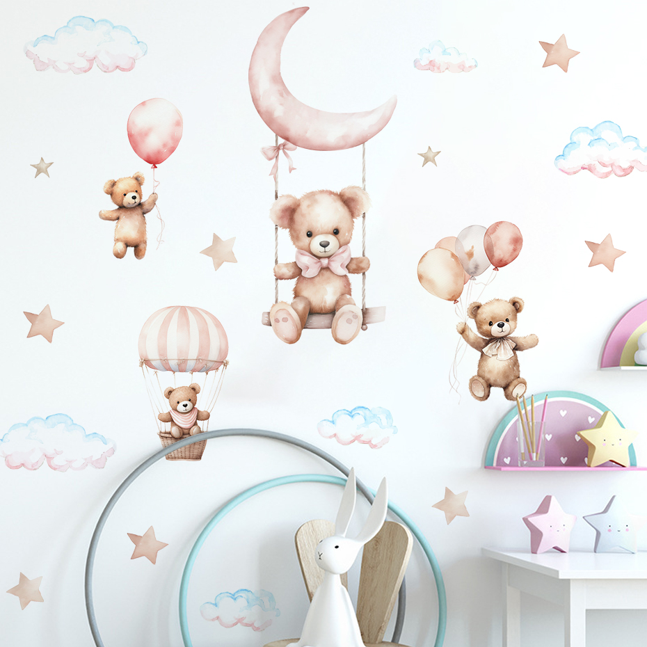 Акварельный медведь, воздушный – обзор и цена Baby Nursery Set Furniture