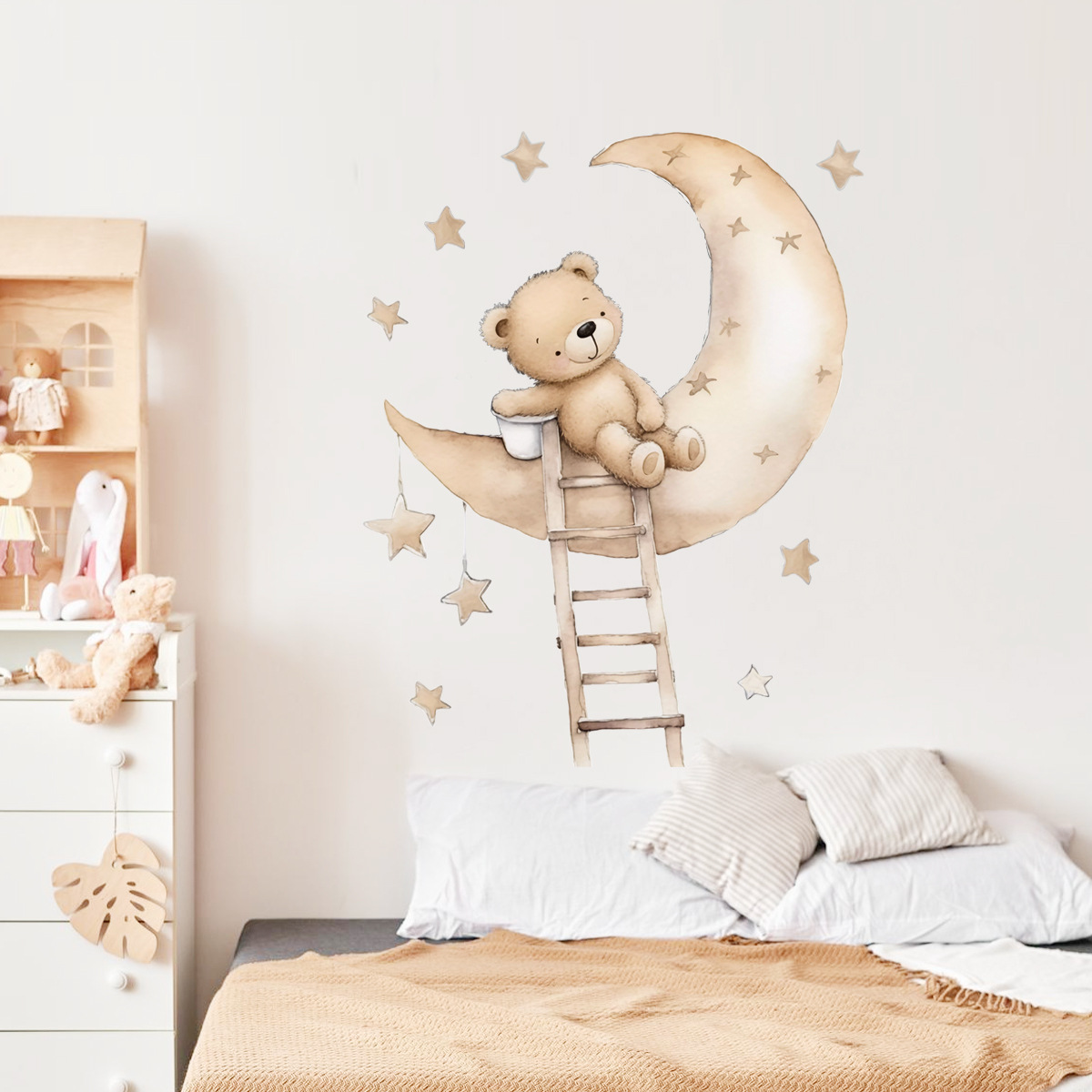 Наклейки на стену с милым муль – обзор и цена Baby Nursery Wallpaper Girl