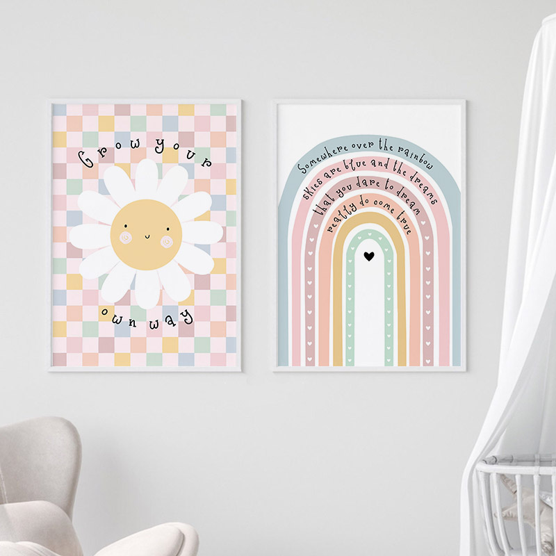 Солнце Цветок Радуга Облако Се – обзор и цена Baby Nursery Art
